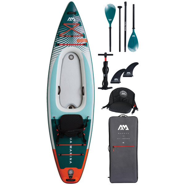 Aquamarina CASCADE Hybrid Inflatable Stand Up Paddleboard to Kayak