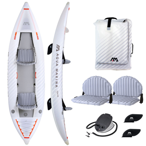 Aqua Marina HALVE 398 Ultra-Light Premium TPU Inflatable Kayak 1/2 People