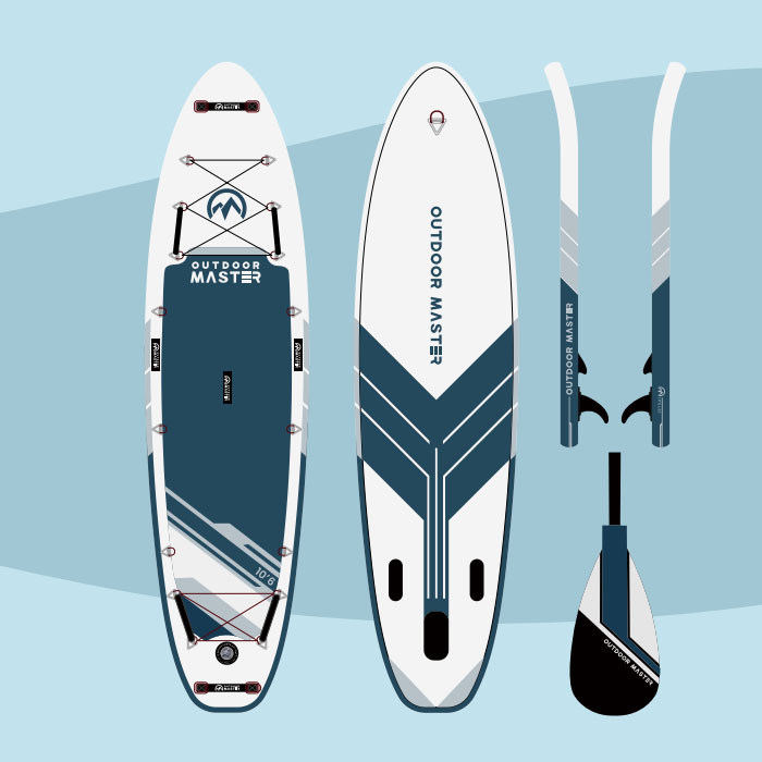 OutdoorMaster Swordfish Paddleboards 10.6"x32"x6" (White)