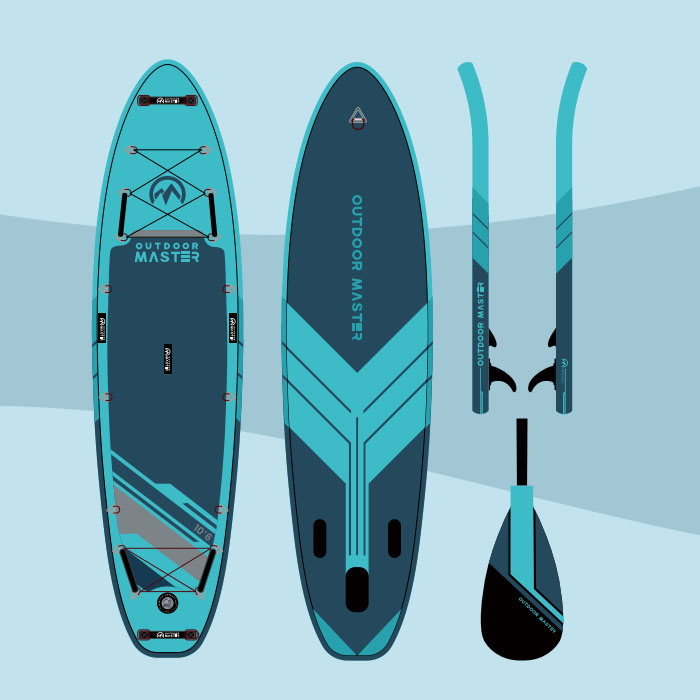 OutdoorMaster Swordfish Paddleboards 10.6"x32"x6" (Turquoise)